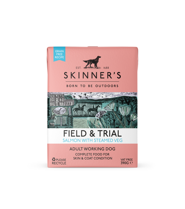 Skinners Field & Trial Adult Salmon with Steamed Veg Grain Free 18 x 390g