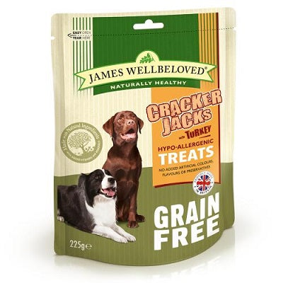 James Wellbeloved CrackerJacks Turkey & Veg Cereal Free 6 x 225g