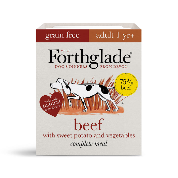 Forthglade Complete Grain Free Beef with Sweet Potato & Veg Dog Food 18 x 395g