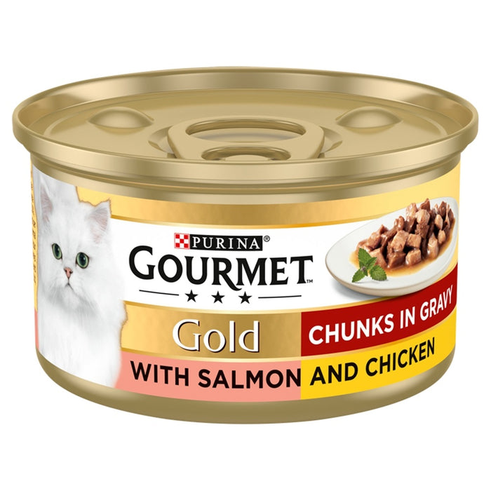 Gourmet Gold Salmon & Chicken Chunks in Gravy 12x 85g