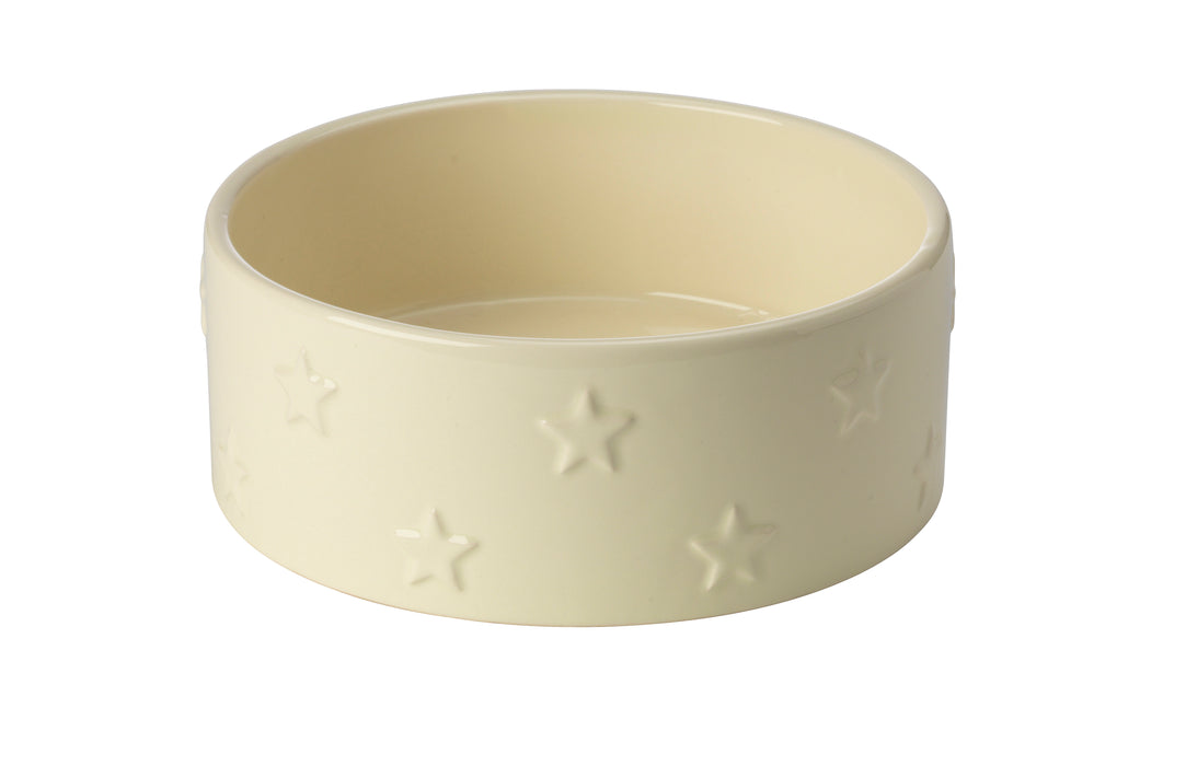 House of Paws Star Ceramic Cream Bowl - Various Sizes