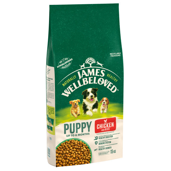 James Wellbeloved Puppy Chicken & Rice - Various Sizes - MAY SPECIAL OFFER - 16% OFF