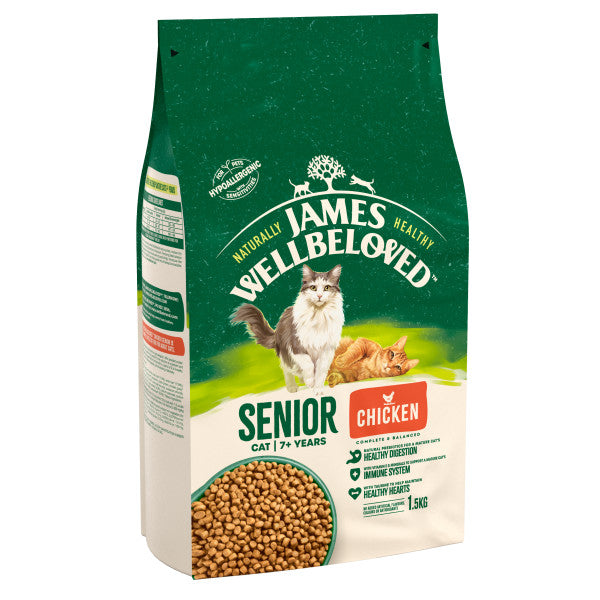 James Wellbeloved Cat Senior Chicken & Rice - 1.5kg - MAY SPECIAL OFFER - 27% OFF