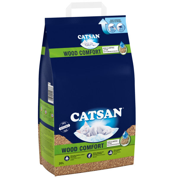 Catsan Wood Comfort Cat Litter - 20 L