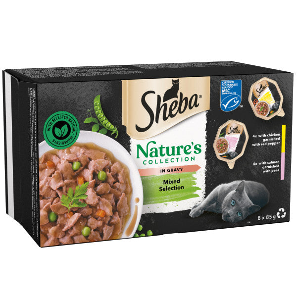 Sheba Tray Natures Collect Mix in Gravy 4x 8x85g