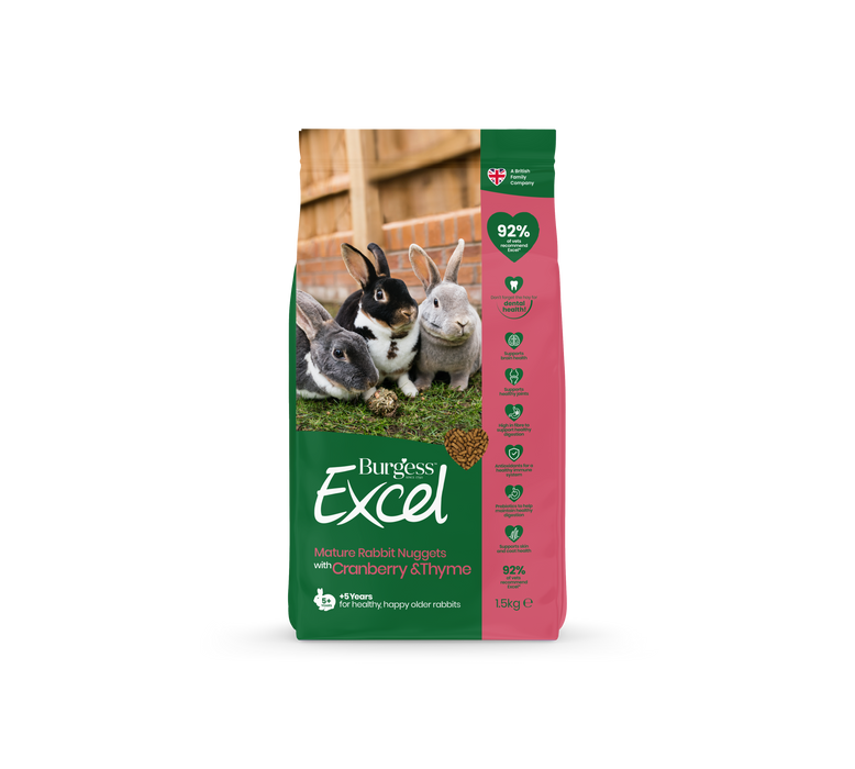 Burgess Excel Rabbit Mature Nugg 4x1.5kg