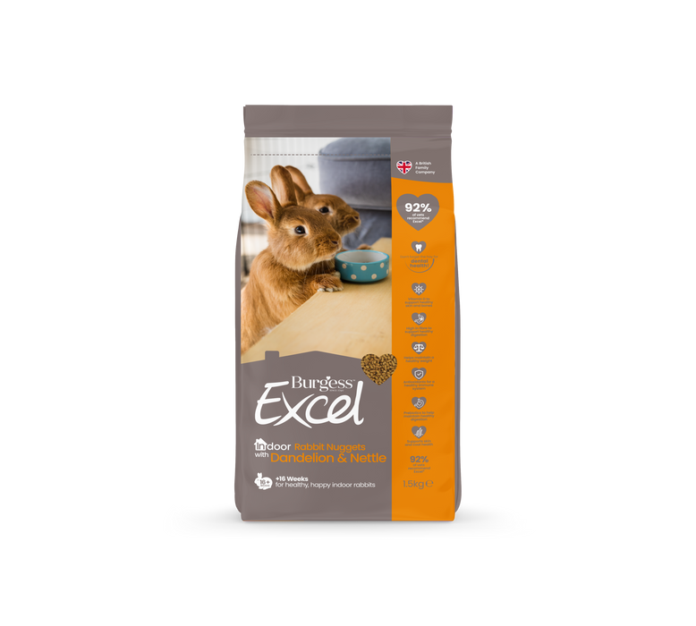 Burgess Excel Indoor Rabbit Nug 4x1.5kg