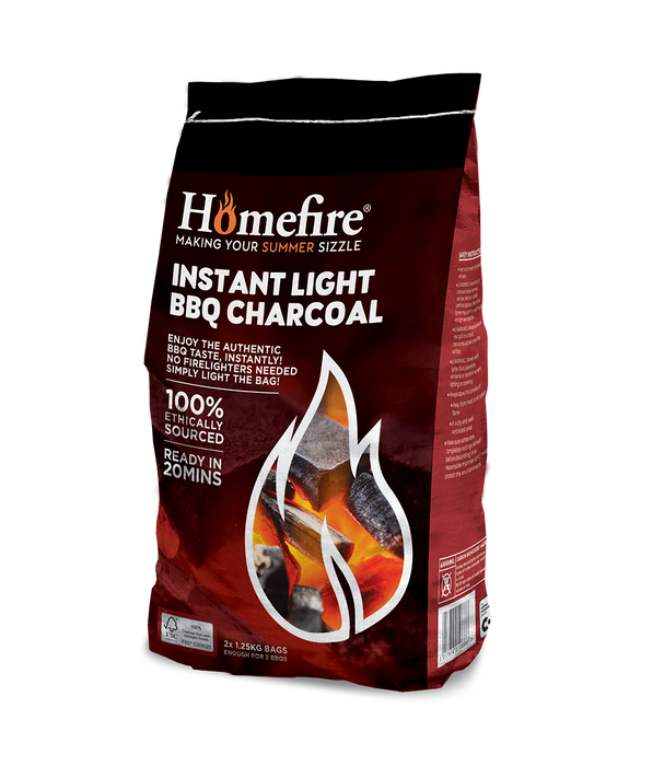 CPL Homefire Instant Light BBQ Charcoal - 2x1.25kg