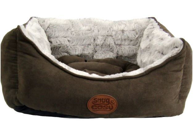 Snug & Cosy Novara Brown Rectangle Bed - Various Sizes
