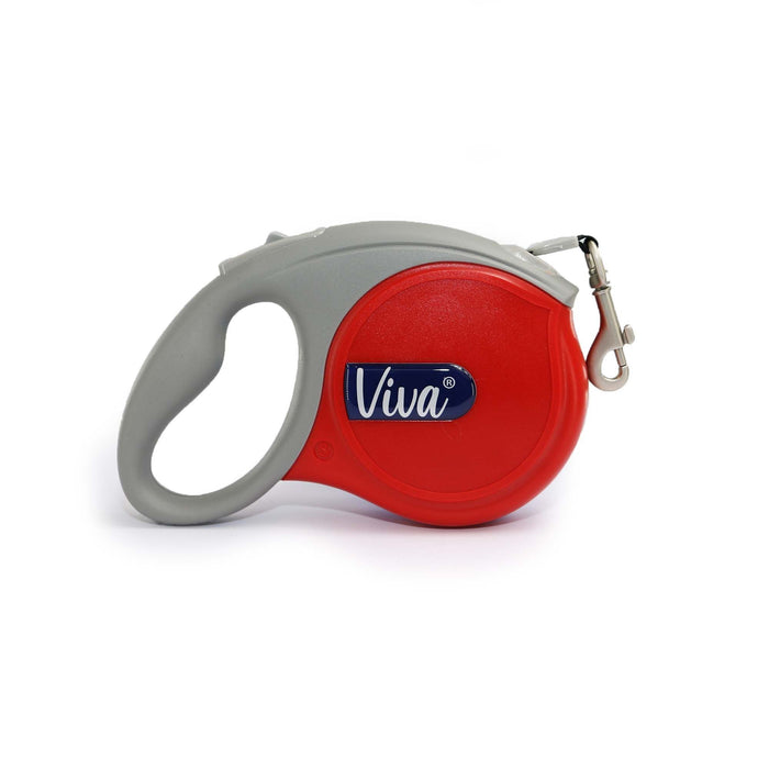 Ancol Viva Retractable Lead - Red - 5m - Various Sizes