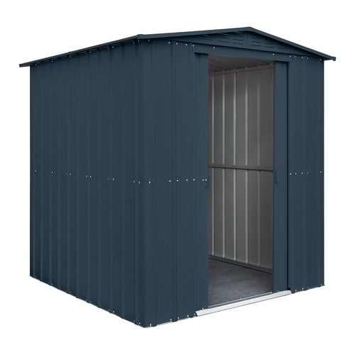 Global 6x6 Anthracite  Metal Apex Shed
