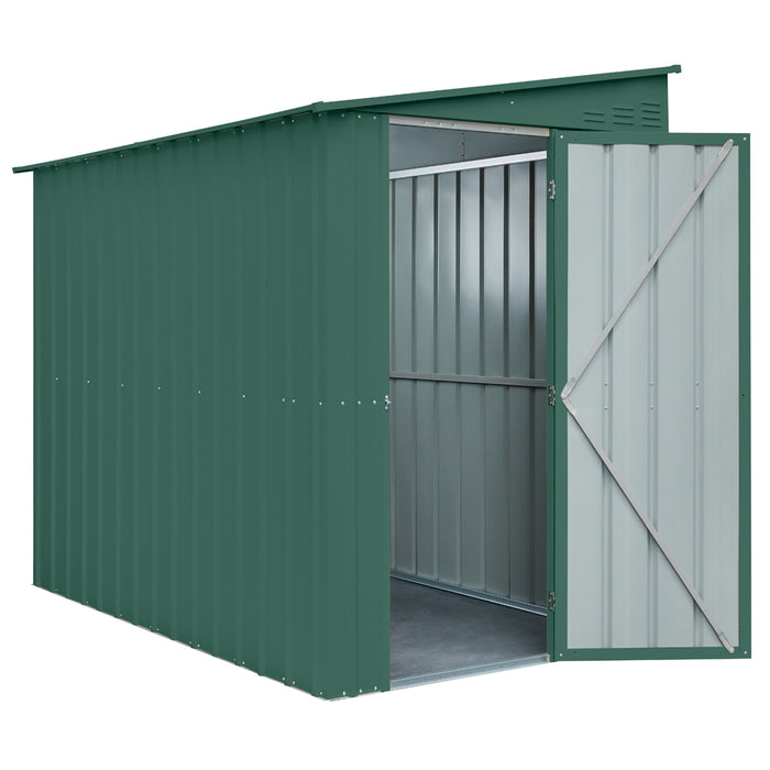 Global 5x8 Heritage Green Metal Lean To Shed