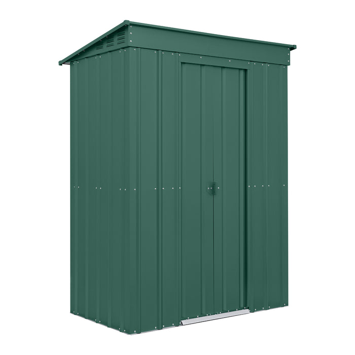 Global 5x3 Heritage Green Metal Pent Shed