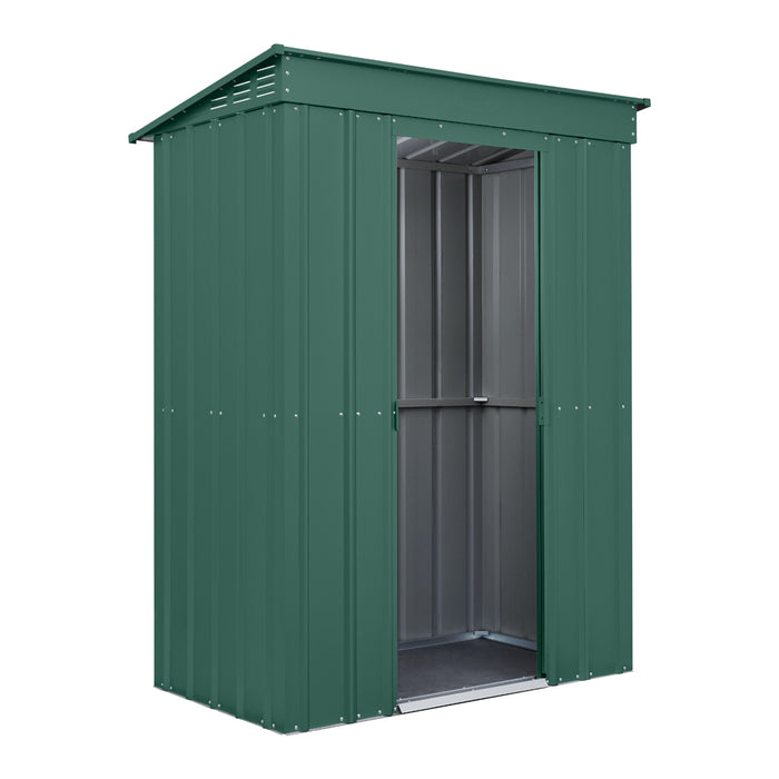 Global 5x3 Heritage Green Metal Pent Shed