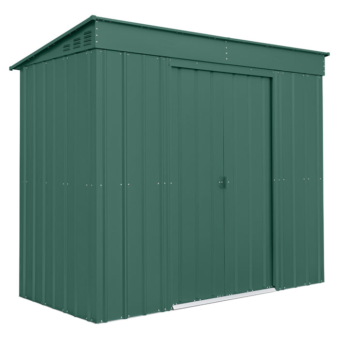 Global 8x4 Heritage Green Metal Pent Shed