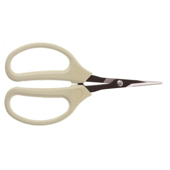 GRAPE PICKING SCISSORS -  THIN ANGLED BLACK STEEL BLADE -  SOFTBOW COMFORT GRIPS -  L/R HANDED