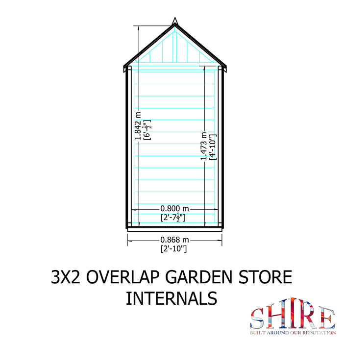 3' x 2' Overlap Tool Store / Small Garden Shed - MAY SPECIAL OFFER - 7% OFF