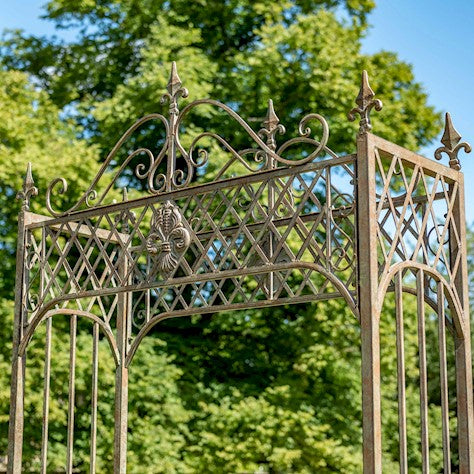MARLBOROUGH ARCH WITH GATES - ANTIQUE GREEN RUST