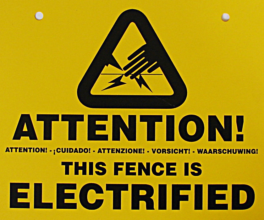 Warning sign for Electric Fencing