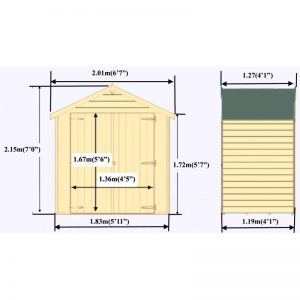 4' x 6' Overlap Double Door Shed - MAY SPECIAL OFFER - 11% OFF
