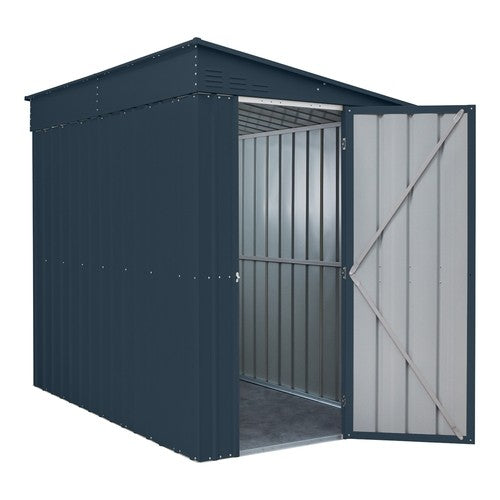 Global 5x8  Anthracite Grey Metal Lean-To Shed