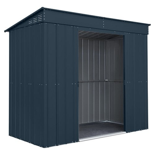 Global 8x4 Anthracite Grey Metal Pent Shed