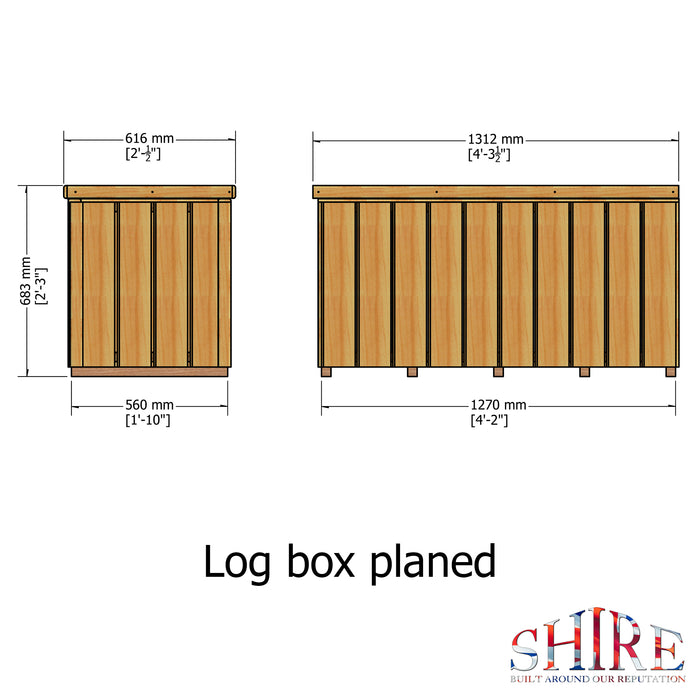 Log Box - Planed Timbers - Pressure Treated