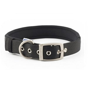 Ancol Nylon Padded Collar Black - Various Sizes