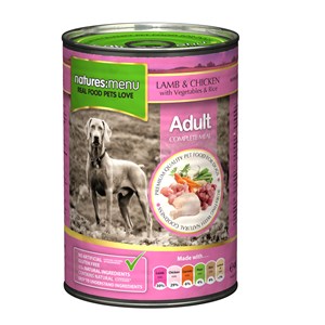 Natures Menu Dog Tins Lamb&Chicken 12x400g