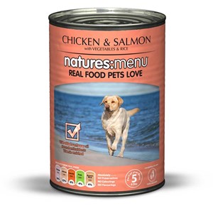 Natures Menu Dog Tins Salmon & Chicken 12x400g