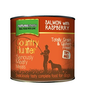 Natures Menu Country Hunter Dog Tins Salmon 6x600g