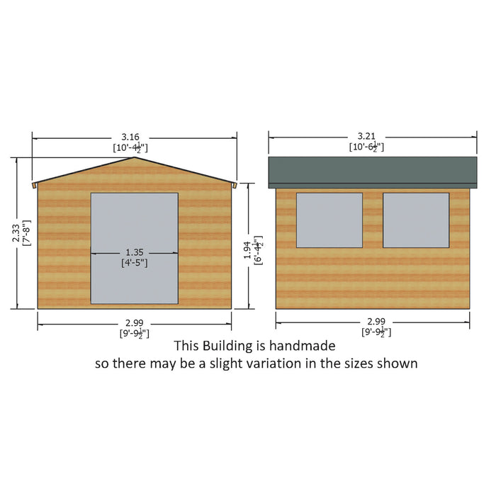 10' x 10' Bison Heavy Duty Shed