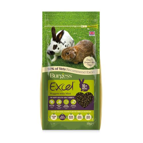 Burgess Excel Adult Rabbit Nuggets with Mint - 10kg