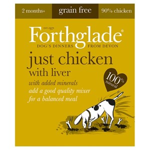 Forthglade Just Chicken & Liver Grain Free 18x 395g     