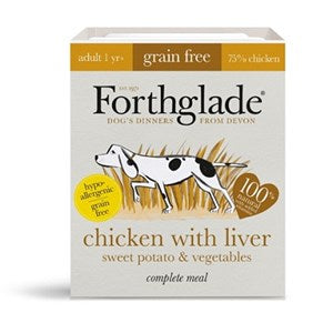 Forthglade Complete Adult Grain Free Chicken Liver 18x 395g     