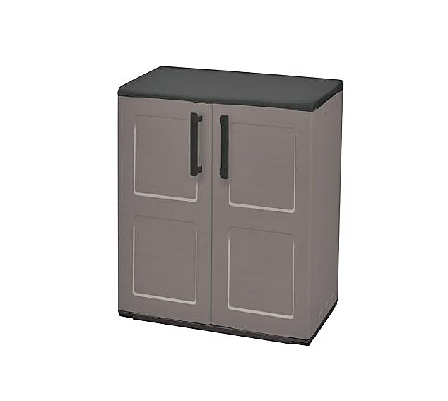 Medium Polypropylene Tool Storage Cupboard for Garden Shed / Garage  - Grey