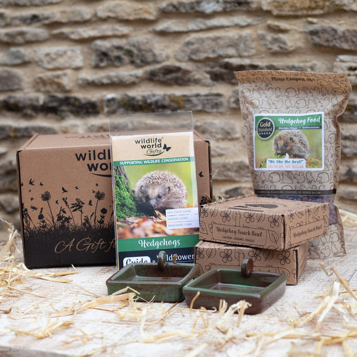 For the love of Hedgehogs Gift Pack (featuring Food & Snack Bowls)
