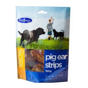 Hollings Pig Ear Strips 8x150g     