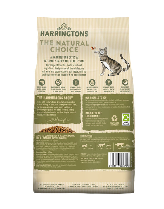 Harringtons Salmon Adult Dry Cat Food - Multi-Pack