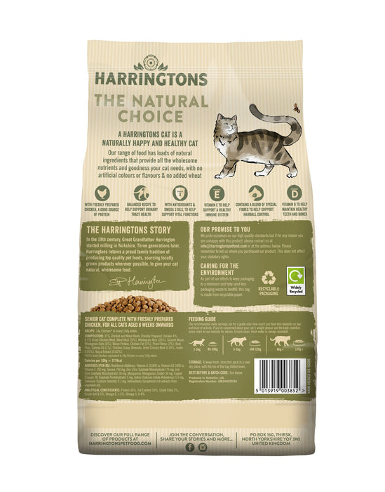 Harringtons Chicken Senior Dry Cat Food - Multi-Pack