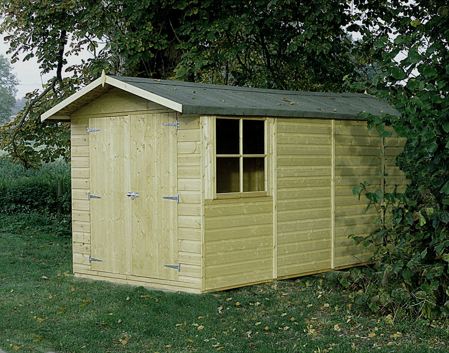 13' x 7' Pressure Treated Jersey Double Door Shed