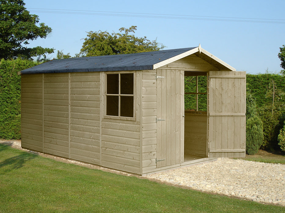 13' x 7' Pressure Treated Jersey Double Door Shed