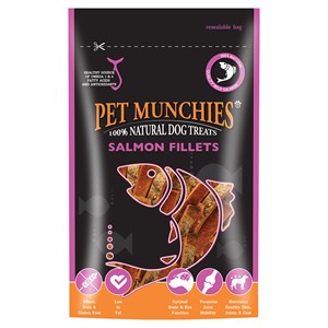 Pet Munchies Salmon Fillets 8x90g      