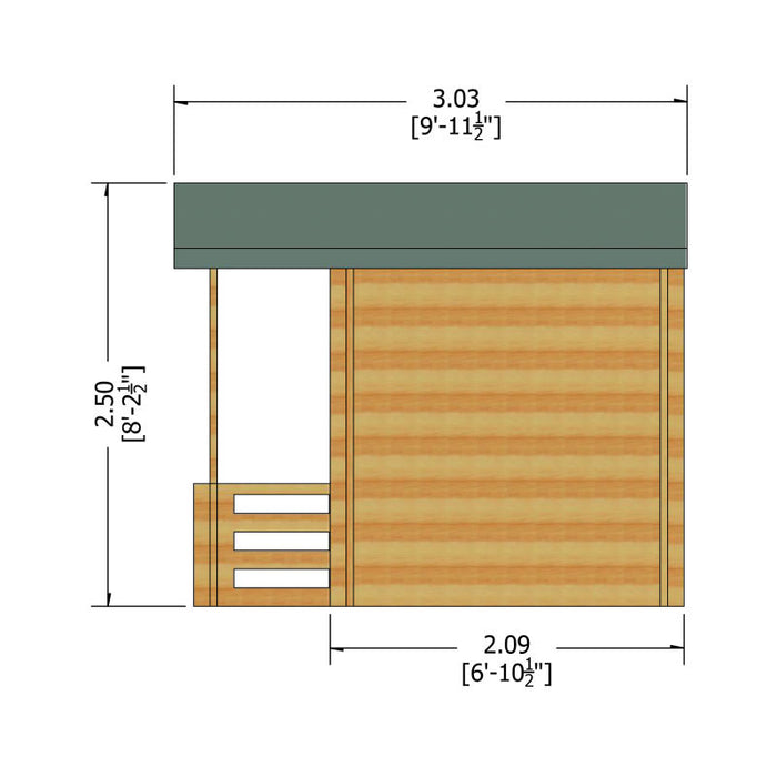7' x 7' Maulden 19mm Log Cabin