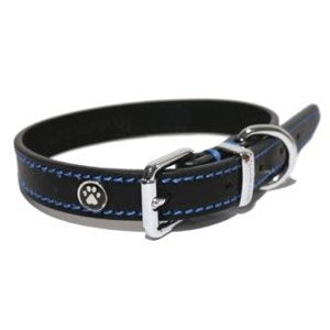 Lux Leather Black Collar - Various Sizes