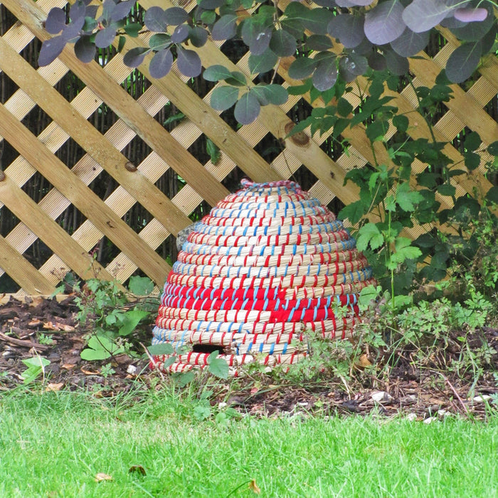 Decorative Bee Skep with Recycled Sari