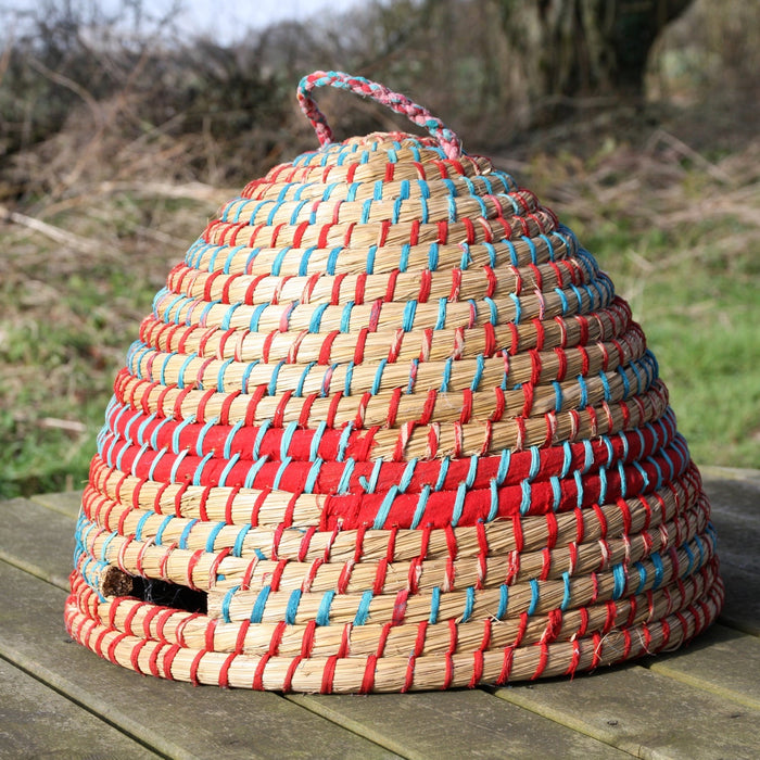 Decorative Bee Skep with Recycled Sari