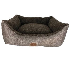 Snug & Cosy Steel Brown Rectangle Dog Bed