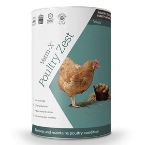 Verm X Poultry Zest Pellets for Poultry, Ducks, Geese, Turkeys & Game Birds  - 500 g