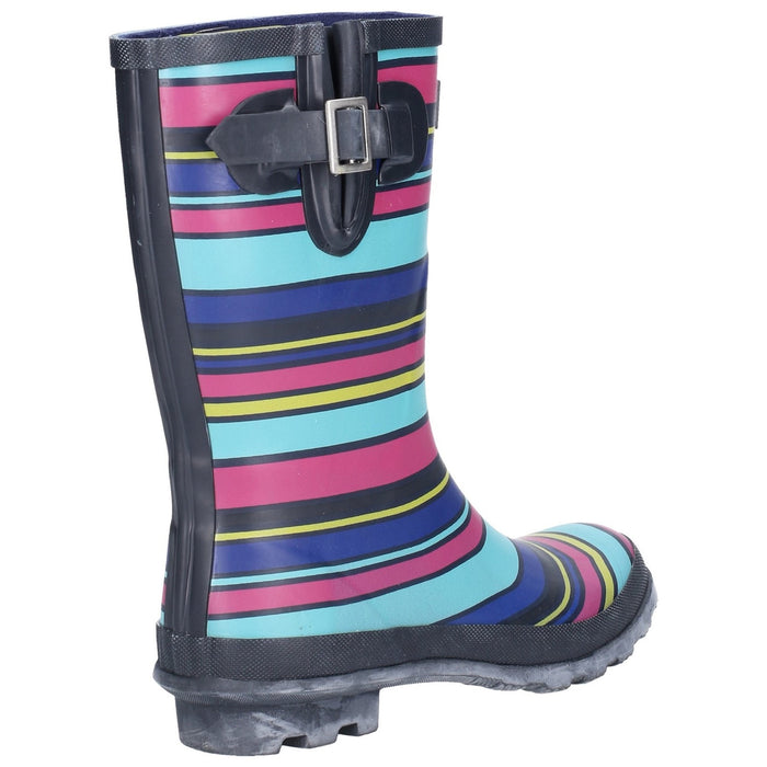 Paxford Elasticated Mid Calf Wellington Boot - Stripe / Multicoloured